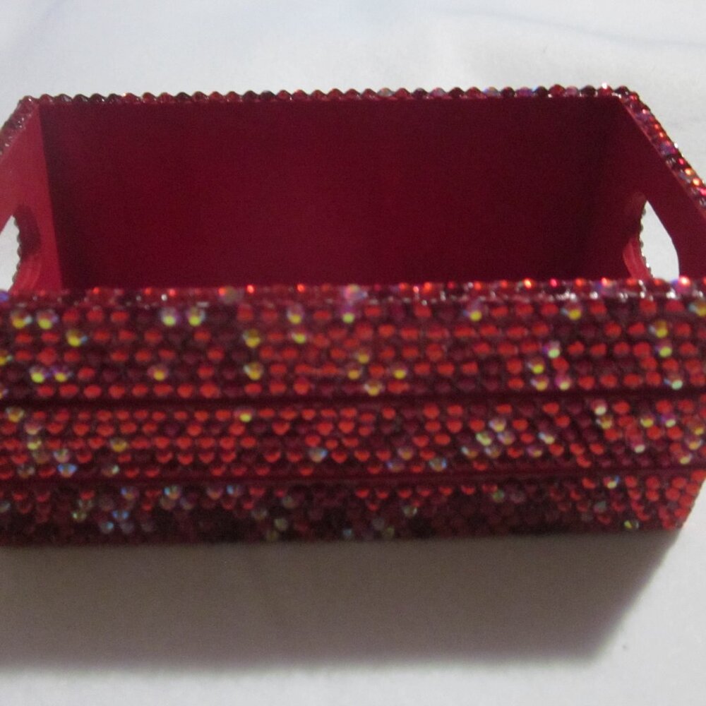 Red Bling Mini Storage Crate. - Picture 2 of 4